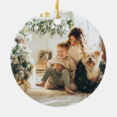 Voordeur met gele labrador kerst keramisch ornament (Achterkant)