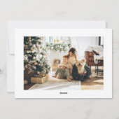 Voordeur met gouden retriever kerst feestdagenkaart (Achterkant)