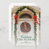 Voordeur met Kerstkrans Kaart (Voorkant / Achterkant)