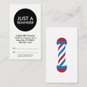 voordracht van de barbershop afsprakenkaartje (Voorkant / Achterkant)