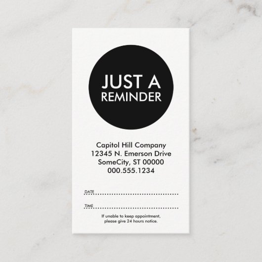 voordracht van de barbershop afsprakenkaartje (Voorkant)