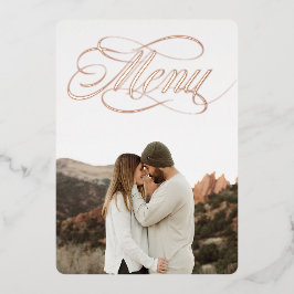 Voorfoto Menu Echt Folie Uitnodiging