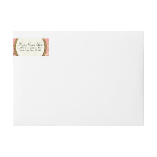 Voorgedrukt retouradres Art Deco Faux Gold Foil (Voorkant)