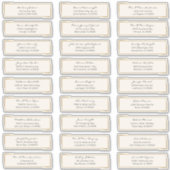 Voorgedrukte bruiloft gasten Adresetiketten Sticker (Voorkant)