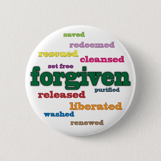 Voorgegeven Christelijke knop (wit) Ronde Button 5,7 Cm (Voorkant)