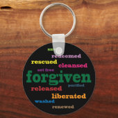 Voorgegeven Christelijke sleutelhanger (zwart) (Voorkant)