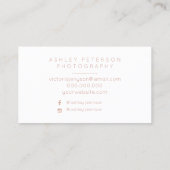 Voorgemaakte logo fotografie minimale typografie w visitekaartje (Achterkant)