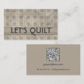 Voorgemaakte Quilts  Quarter Material Shop Visitekaartje (Voorkant / Achterkant)
