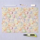 voorgeschiedenis met lentbloemen, gekleurd ei tissuepapier (Craft)