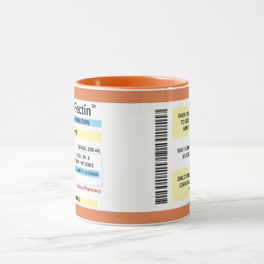 Voorgeschreven fles Funny Gag Gift Mok (Midden)