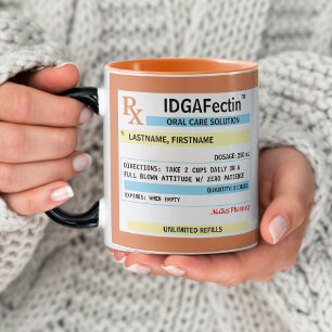 Voorgeschreven fles Funny Gag Gift Mok
