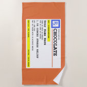 Voorgeschreven Gepersonaliseerde Chocolade Strandlaken (Voorkant)