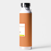 Voorgeschreven koffie-etiket op maat waterfles (Links)