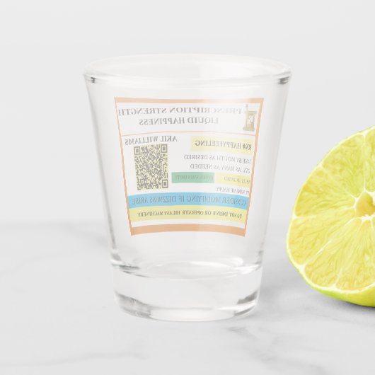 Voorgeschreven schotglas shot glas (Achterkant)