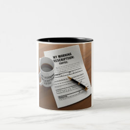 Voorgeschreven voor dagelijks gebruik: Koffie en d Tweekleurige Koffiemok