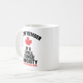 Voorgesteld lid van een kleine randminderheid koffiemok (Voorkant links)