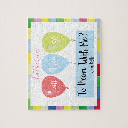 Voorgestelde ballon Monogram Puzzle Legpuzzel (Verticaal)