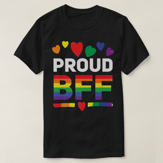 Voorgestelde beste vriend van lesbiennes in BFF T-shirt (Design voorkant)