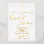 Voorgestelde Eerste Heilige Communie Folie Uitnodiging (Voorkant)