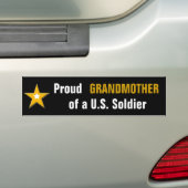 Voorgestelde grootmoeder van een Amerikaanse solda Bumpersticker (Op auto)