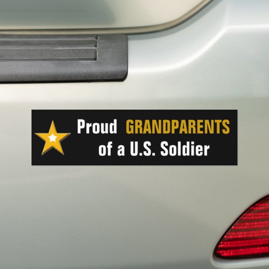 Voorgestelde grootouders van een Amerikaanse solda Bumpersticker (Op auto)