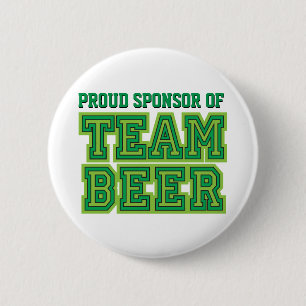 Voorgestelde sponsor van Team Beer Funny Button