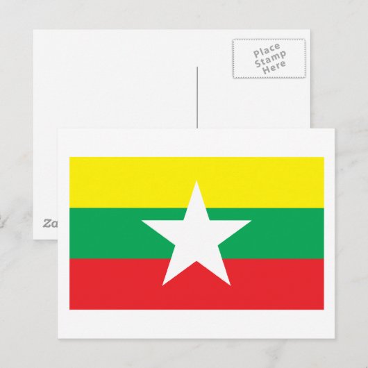 Voorgestelde vlag Myanmar 2007 Briefkaart (Voorkant / Achterkant)