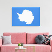 Voorgestelde vlag van Antarctica (door Graham Bart Canvas Afdruk (Insitu (Woonkamer))