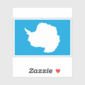 Voorgestelde vlag van Antarctica (Graham Bartram) Sticker (Vel)
