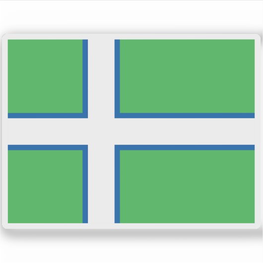 Voorgestelde vlag van Groenland (1973) Sticker (Voorkant)