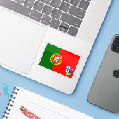 Voorgestelde vlag van Portugees Angola (1965) Sticker (Laptop met iPhone)