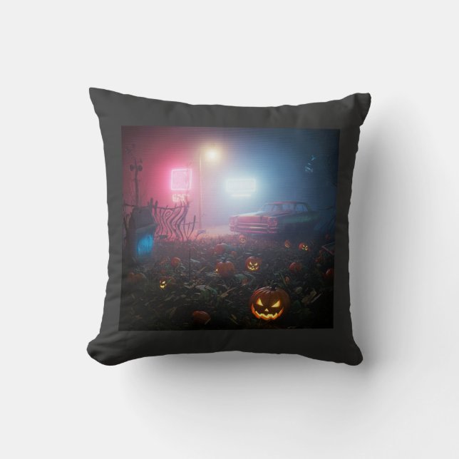 Voorgevoel Halloween Nacht Kussen (Voorkant)