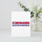 Voorgewaarschuwd - briefkaart (Staand voorkant)