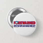 Voorgewaarschuwd - ronde button 5,7 cm (Voorkant /achterkant)