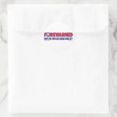 Voorgewaarschuwd - ronde sticker (Tas)