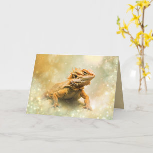 Voorgoed in Schalen: Een Bearded Dragon Sympathy Kaart