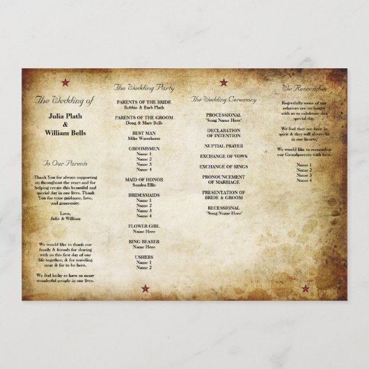 Voorheen aangesloten bij het Roos Urban Tattoo Wed Programmakaart (Achterkant)