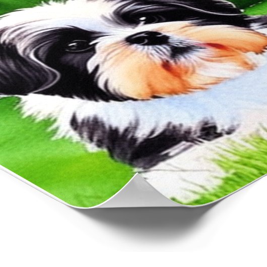 Voorheen de Waterverf van Shih Tzu Poster (Hoek)