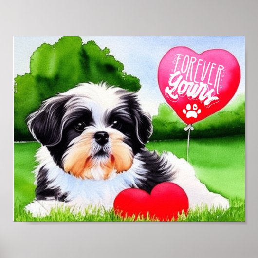 Voorheen de Waterverf van Shih Tzu Poster (Voorkant)