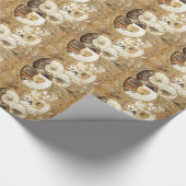 Voorhistorische achtergrond met fossiele schelpen cadeaupapier (Hoek)