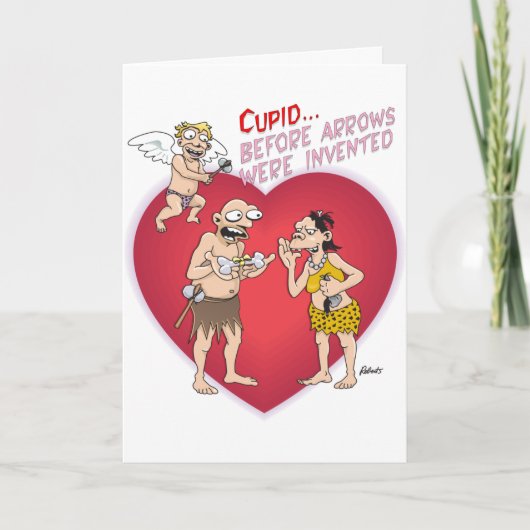 Voorhistorische CUPIDO Valentijn Feestdagen Kaart (Voorkant)