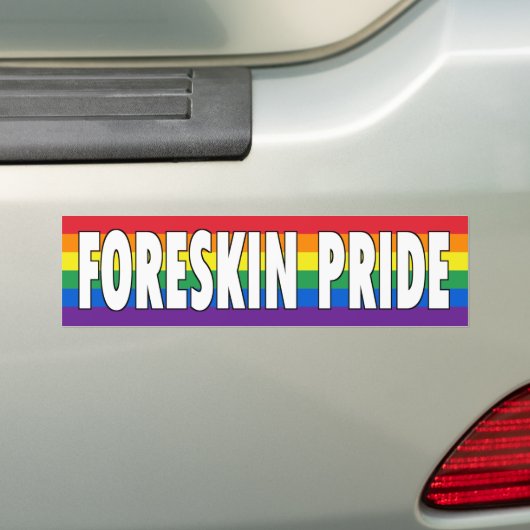 Voorhuid Pride (6-kleur) Bumpersticker (Op auto)