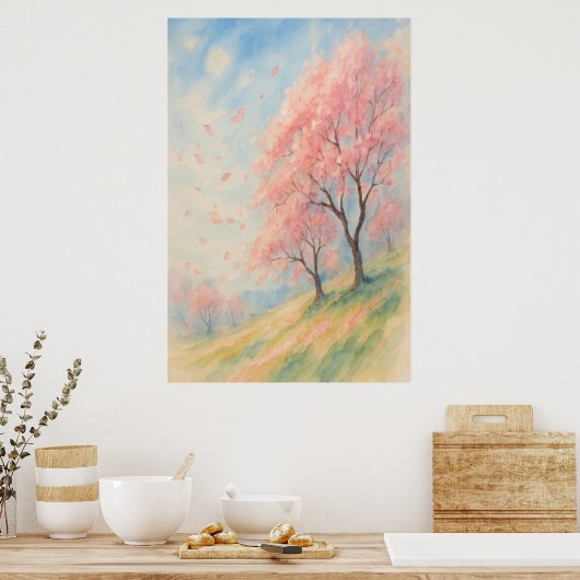 Voorjaar 1, Blossom Breeze, Seizoensgebonden Poste Poster (Keuken)