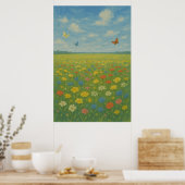 Voorjaar 5 The Meadow Awakens, seizoensgebonden pr Poster (Keuken)