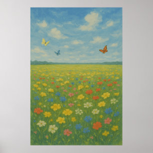 Voorjaar 5 The Meadow Awakens, seizoensgebonden pr Poster