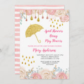 Voorjaar april Baby shower Kaart (Voorkant / Achterkant)