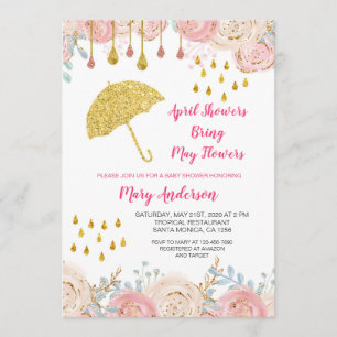Voorjaar april Baby shower Kaart