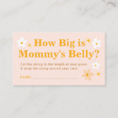 Voorjaar Baby shower Hoe groot is mama's buik spel Informatiekaartje (Voorkant)