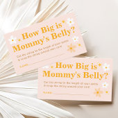 Voorjaar Baby shower Hoe groot is mama's buik spel Informatiekaartje