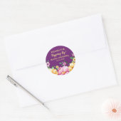 Voorjaar Bedankt voor Popping By Birthday Label (Envelop)